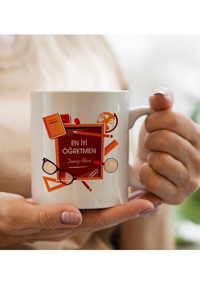 Bk Gift Kişiye Özel Öğretmenler Günü Tasarımlı Beyaz Kupa Bardak - 1, Öğretmene Hediye, Öğretmenler Günü Bitmeyencom27704 Bk Gift