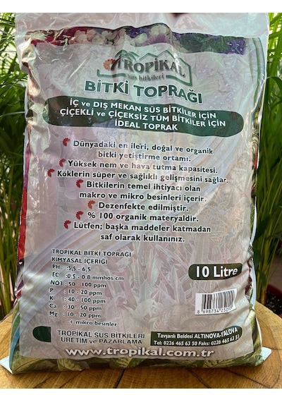 Genel Bitki Besini Ve Tropikal 10 Litre Toprak Seti
