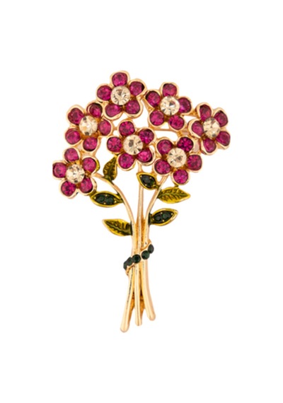 8025083 Papatya Demeti Broş Kırmızı Kırmızı