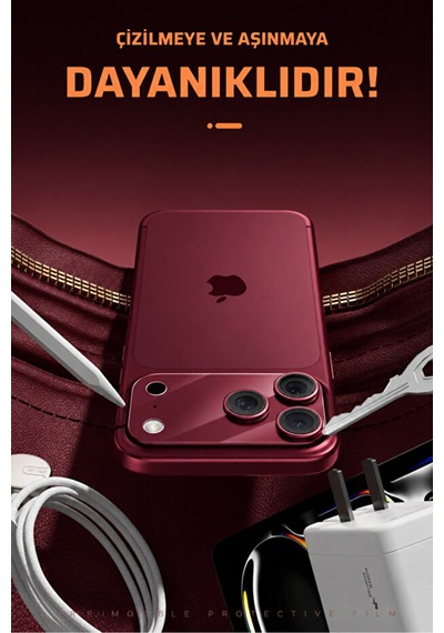 Guztech İphone 18 Pro Uyumlu 2 Adet Çizilme Karşıtı Nano Kamera Lens Koruyucu Esnek Şeffaf Kaplama Hd Koruma Şeffaf