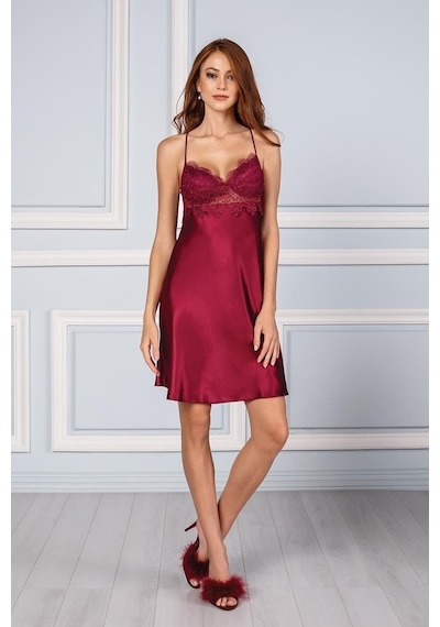 Pierre Cardin Kadın Altılı Saten Çeyiz Seti 6325 - Bordo