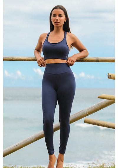Amarelle Sportive Lacivert Light Touch Yüksek Bel Toparlayıcı Uzun Kadın Spor Taytı Lacivert