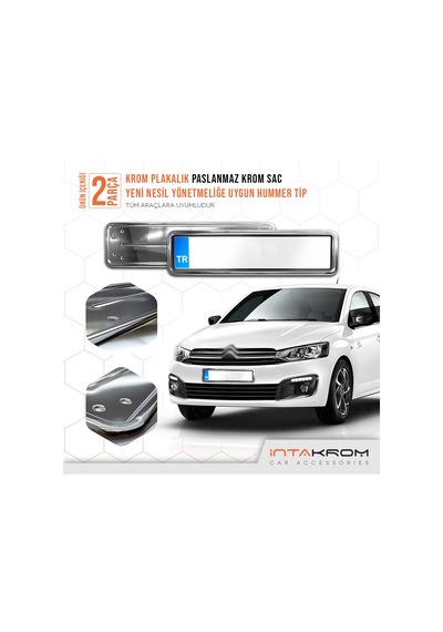 intakrom Citroen C-Elysee Krom Plakalık - Hummer Tip 2 Adet