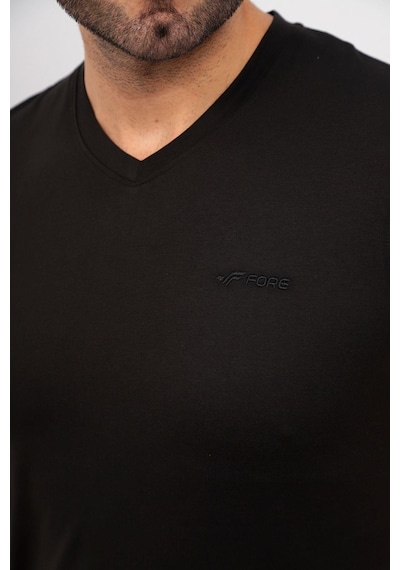 Fore Sport Erkek V Yaka T-shirt Siyah