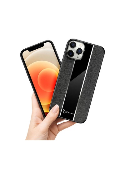 Apple İphone 12 Pro Max Uyumlu Kılıf Premium Deri Kılıf Siyah