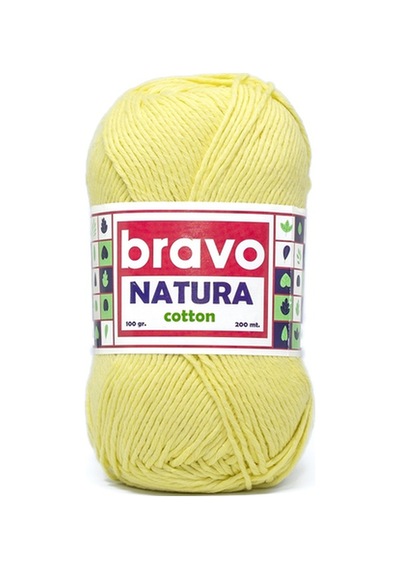 Natura %100 Koton İplik 100 Gram 200 Metre Renk Kodu:706 Açık Sarı