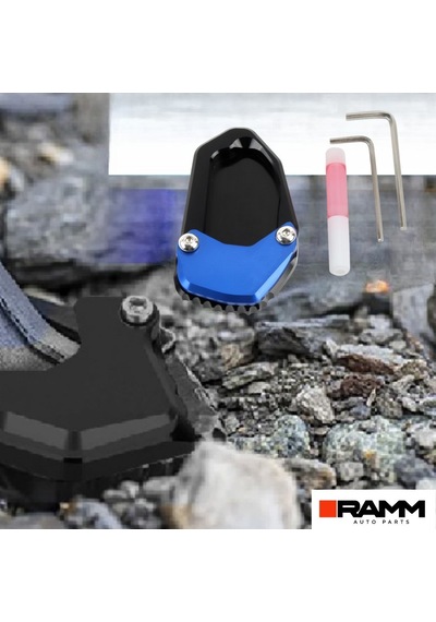 Bmw Motorrad 1300 Gs Alüminyum Durdurma Ayağı Genişleticisi - Mavi Siyah