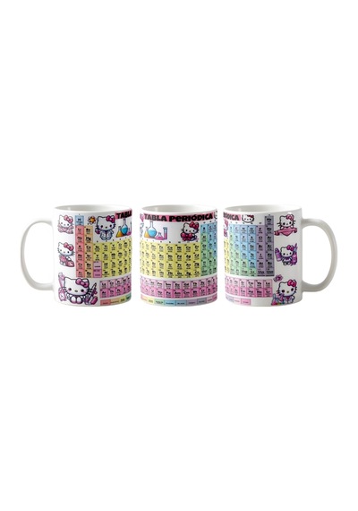 Eğitici Periyodik Tablo Hello Kitty Kupa Bardak Tek Adet K032 Çok Renkli