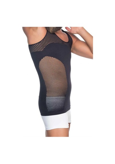 Emvera Siyah Seamless Fileli Erkek Korse Atlet