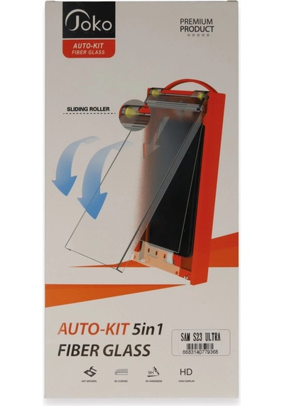 Joko Samsung Galaxy Uyumlu  S23 Ultra Autokit 5in1 Fiber Hayalet Cam Ekran Koruyucu