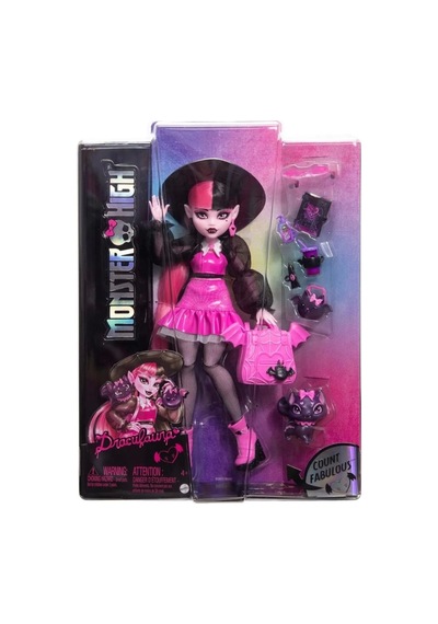 Monster High Pembe Ve Siyah Saçlı Draculaura Bebeği Refreshed Look