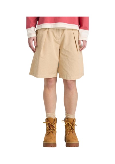 B0a442fy941-r Timberland Cotton Linen Bermuda Kadın Şort Ve Kapri Krem B0a442fy941-r