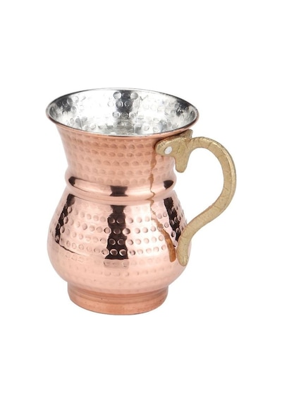 Dövme Bakır Maşrapa Bardak Ayran Bardağı