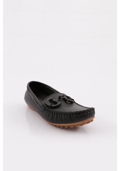 Dgn K105 Kadin Aksesuarli Loafer Ayakkabi K105-1774-R1534 Siyah