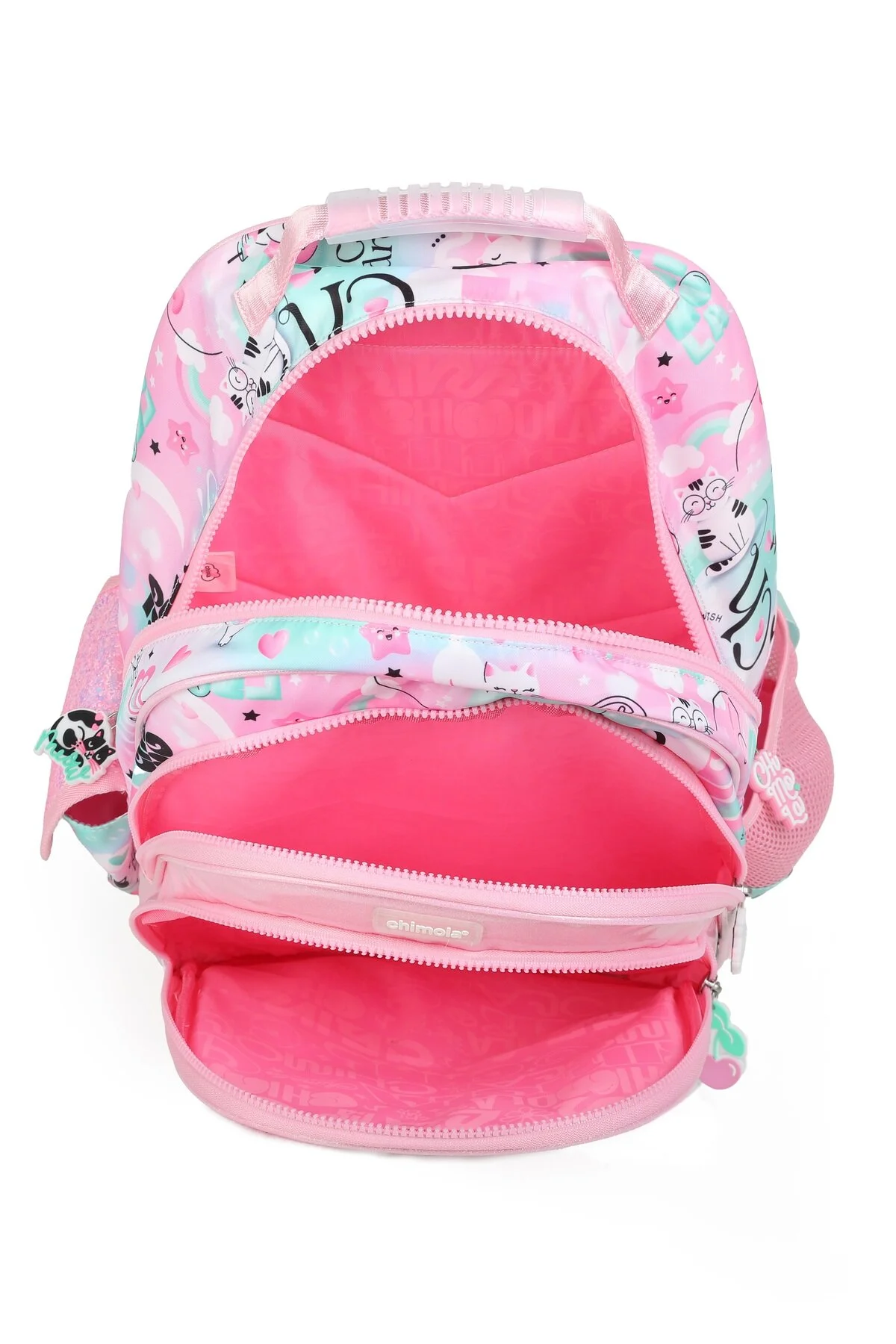 Chimola Pink Cat 3'lü Çanta Seti İthal Pembe
