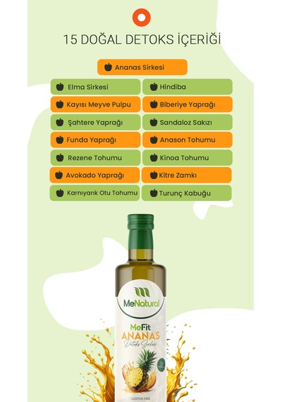 Menatural Mefit Ananaslı  Sirkesi - 250 Ml