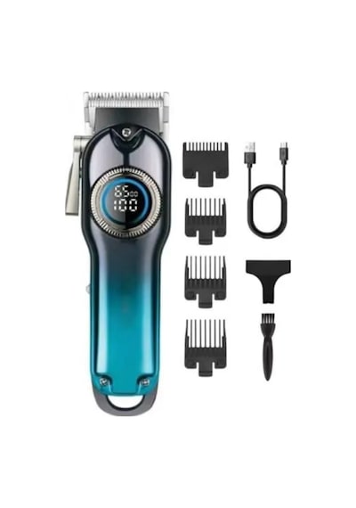 Hk610 Profesyonel Saç Kesme Makinesi Saç Sakal Tıraş Makinesi Dijital Ekran Usb Şarjlı Kuaför Tipi