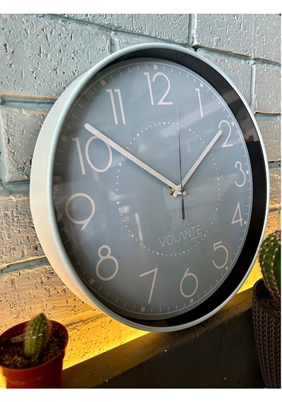 Volante 30 CM Dekoratif Duvar Saati Beyaz