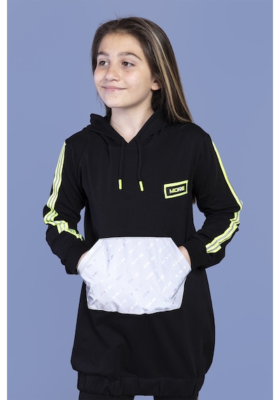 Toontoy Kız Çocuk Kanguru Cepli Reflektör Detaylı Sweatshirt Sarı
