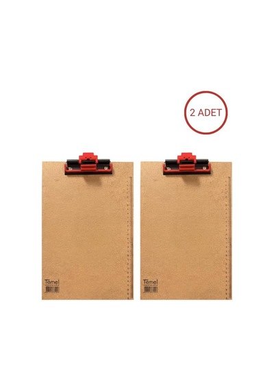 Temel A4 Ahşap Sekreterlik Otomatik Mekanizmalı Kalem Tutma Aparatlı 2li Set