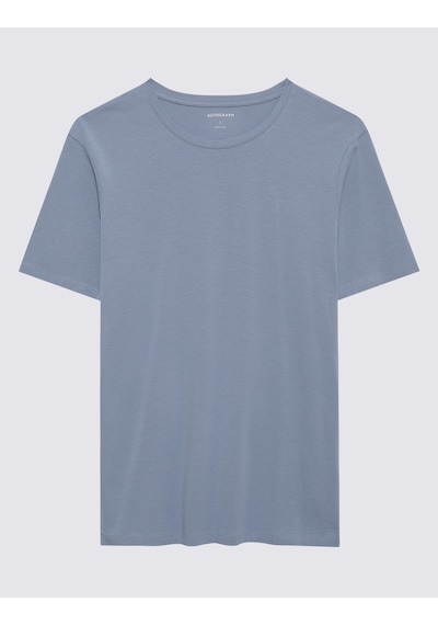 Marks & Spencer Supima Pamuk Pijama Üstü T07001601h Mavi