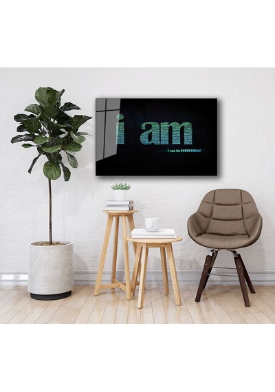 Özgüven Motivasyon Cam Tablo, Ev Ve Ofis Duvar Dekoru, Hediyelik Büyük Temperli 4 Mm Cam Tablo