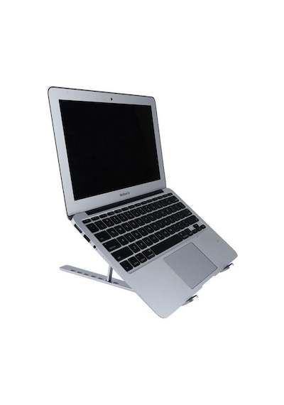 En Büyük Boy Alüminyum Katlanabilir Kademeli Laptop Bilgisayar Notebook Mac Standı, Ergonomik N