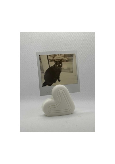 3'lü Kalp Figürlü Polaroid Fotoğraf Tutucu Seti - Dekoratif Masaüstü Resim Standı