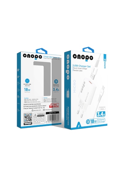 Onopo Micro USB 3.4A Hızlı Şarj Cihazı - X6 Onopo Micro USB 3.4A Hızlı Şarj Cihazı - X6