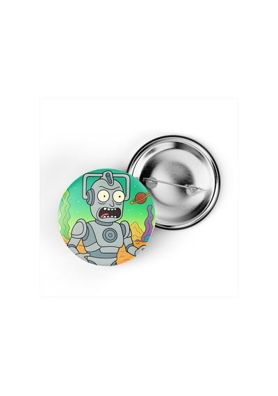 Cyberman - 44 Mm İğneli Çanta Rozeti - 5 Adet Diğer