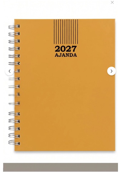 2027 Ajanda Sert Kapak Spiralli Günlük Ajanda Planlayıcı Ofis, Okul Ve Hediye Sarı