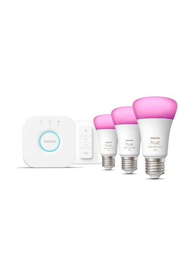 Philips HueWCA 9-75W E27 Renkli Akıllı Ampul 3'lü Başlangıç Seti (Kumandalı)
