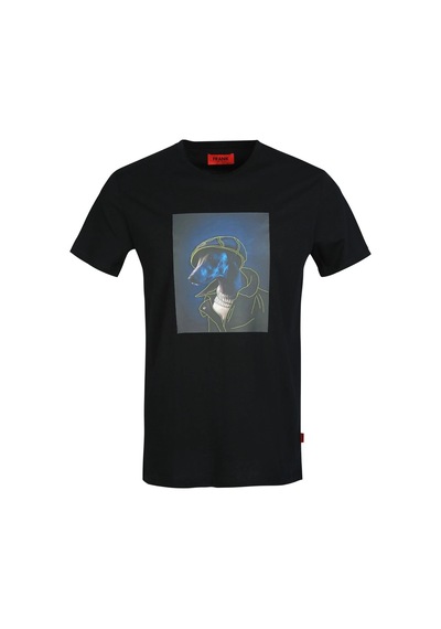 John Frank Erkek Cool T-shırt Jftcool12-the Dog7670 Siyah