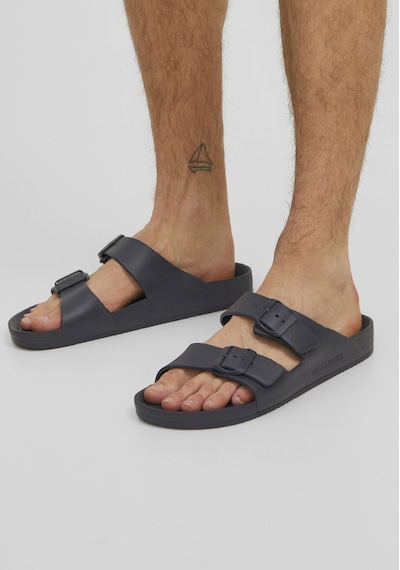 Jack & Jones Ayarlanabilir Tokalı Terlik  12204004 Anthracite Lacivert - Siyah