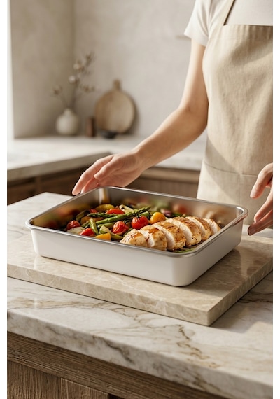 Stainless Paslanmaz Çelik Vakumlu Saklama Kabı,fırın Ve Kek Kabı 1,9 Lt Yemek Kabı Sefer Tası Gri