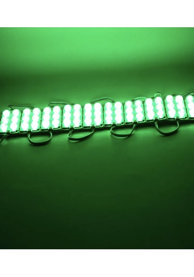 Point 3 Ledli Parmak Led Modül 1.5w 2835 Smd Mercekli 12v-20 Adet Yeşil