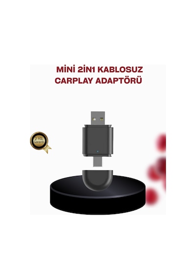Kablosuz - 526 - Carplay Adaptörü Bluetooth 5.4 Ve Wi-fi 6 Teknolojili Tak & - Glblseme - Çalıştır Dönüştürücü