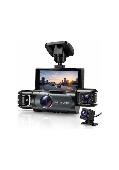 3 Lensli Wi-fi Araç İçi Kamera 1080p Full Hd 3.18" Ips Dokunmatik Ekran Gece Görüşlü Park Modu Destekli Otonom Kamera Türkçe