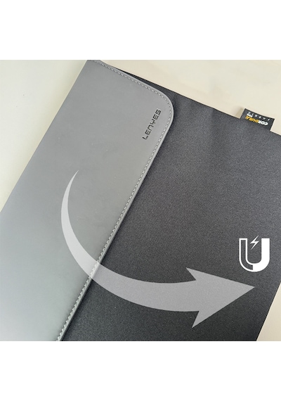 Lenyes Lb503 Darbe Emici Su Geçirmez Pu Cordura Kumaş 13-14 İnç Laptop Çantası Siyah Siyah