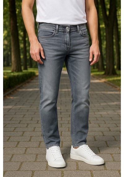 Cedy Denim Xcedy Premium Yüksek Kalite Erkek Klasik 5 Cep Yüksek Bel Regularfit Esnek Boru Paça Pantolon Gri