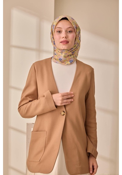 Silk Home Soft Eşarp 73092-25 Yavruağzı, Sarı, Mavi, Vizon