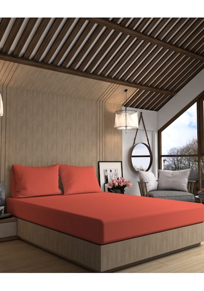 Mystory Home Collection %100 Pamuklu Lastikli Çarşaf Seti 180x200 Cm +30 Cm Yükseklik - Nar Çiçeği Mystory Home Collection %100 Pamuklu Lastikli Çarşaf Seti 180x200 Cm +30 Cm Yükseklik - Nar Çiçeği