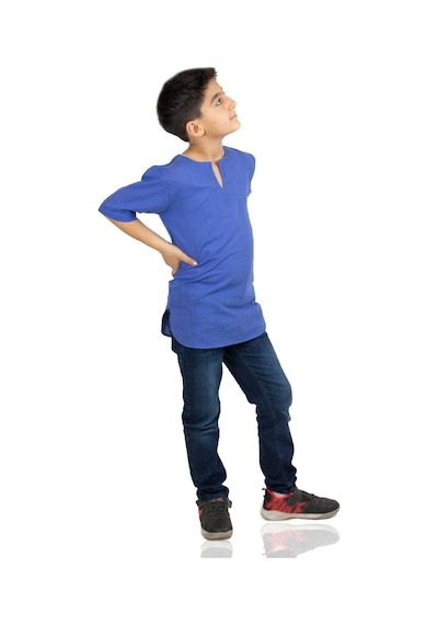 Eliş Şile Bezi Kısa Kol Şile Bezi Bisiklet Yaka Erkek Çocuk Tshirt Saks 3050
