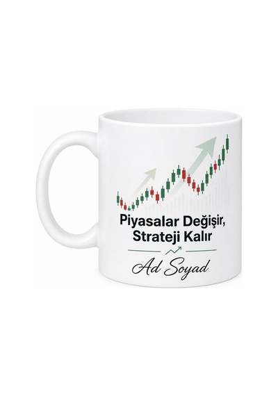 Borsa Broker Ekran Başında Al Sat Emri Seans Sonu Stres Kupa Bardak Hediye Beyaz / Çok Renkli