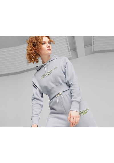 Puma Classics+ Relaxed Hoodie Kadın Günlük Sweatshirts 62427363 Gri 62427363 Gri