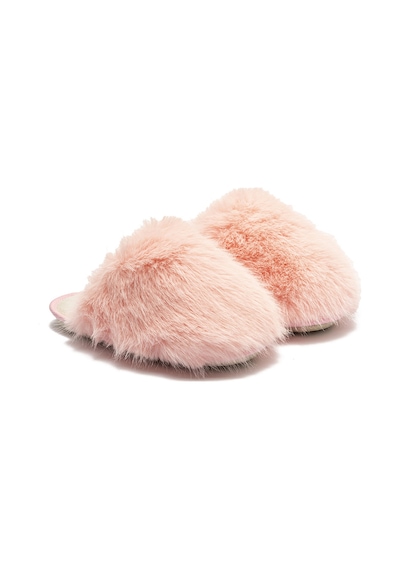 Twigy Ella Peluş Kadın Ev Terliği Pembe 37/41