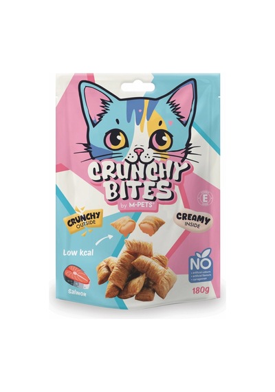 M-pets Crunchy Bites Somonlu Kedi Ödül Maması 180gr