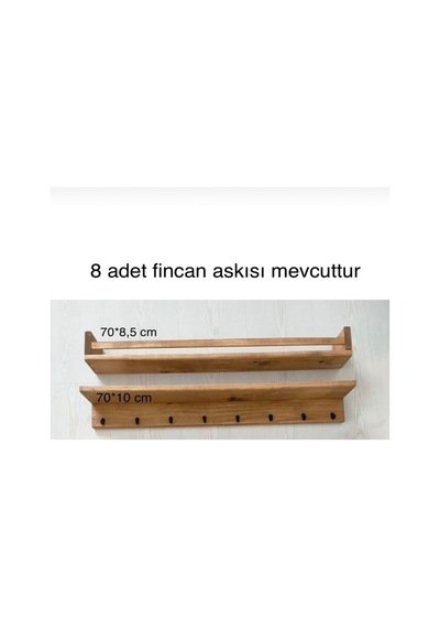 Kahve Köşesi Dekoratif Modern Terek 70 Cm 2 Li Ahşap