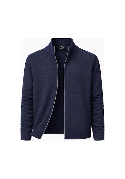 Classics Men Turbulance Slim Fit Erkek Tam Fermuarlı Triko Ceket - 7521 Lacivert