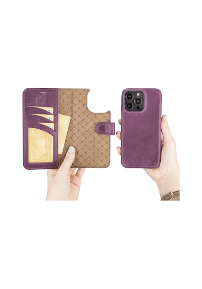 Bouletta Apple İphone 14 Pro Max Uyumlu Deri Kılıf Mw36 Cz7